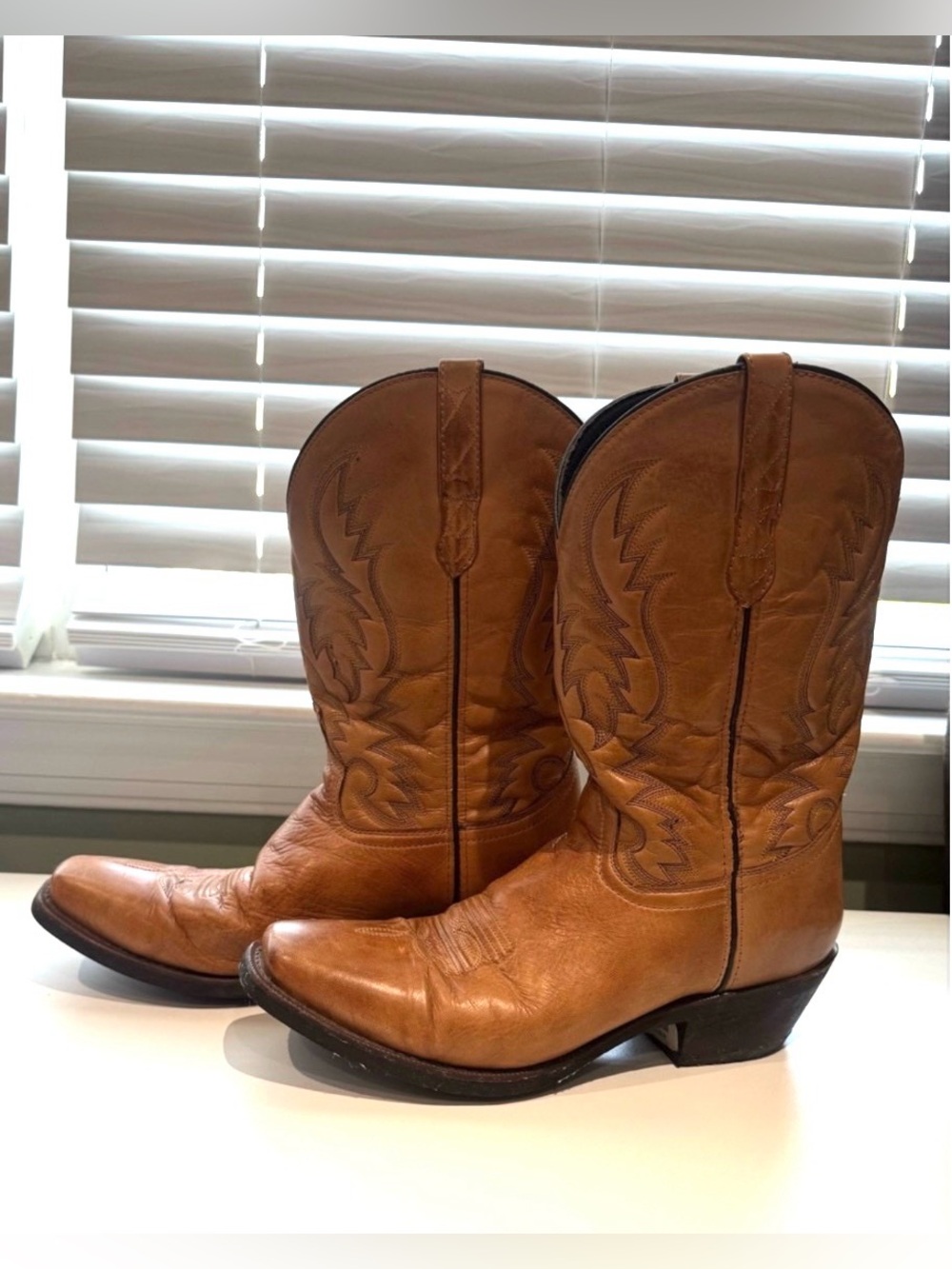 Laredo Brown Leather Western Cowboy Boots
